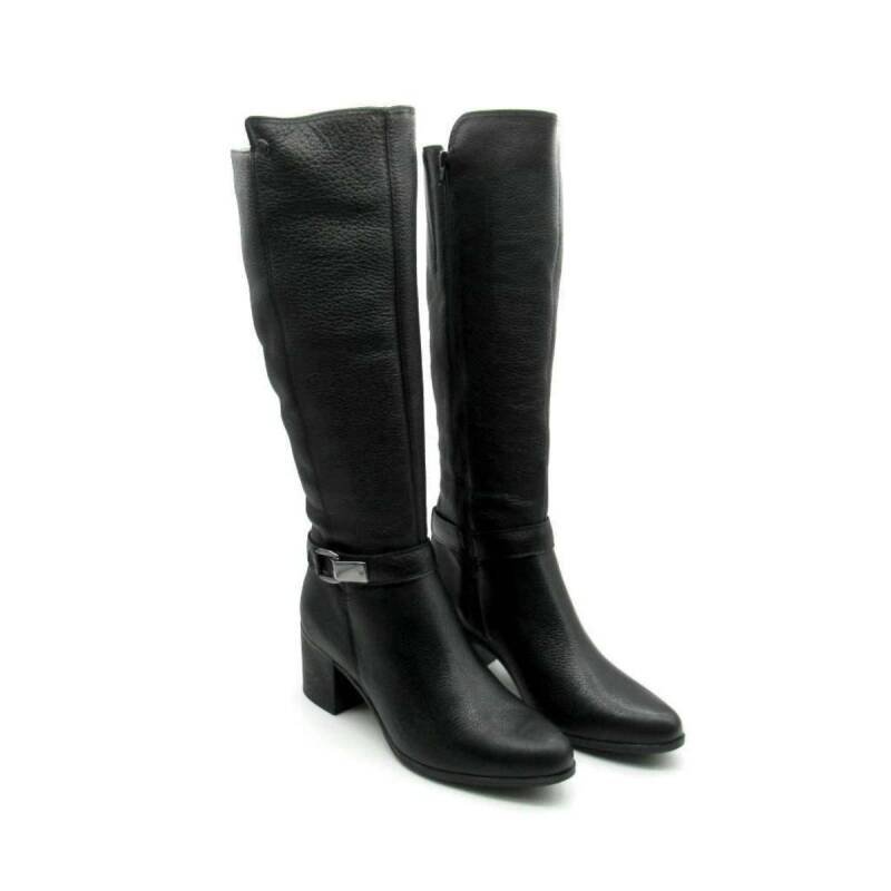 Bota Bottero Cano Longo Montaria de Couro - Feminina Preto 4