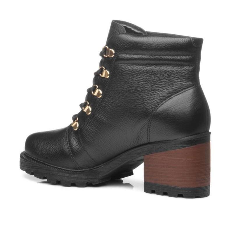 Bota Pegada Coturno - Feminino - Preto Preto 2