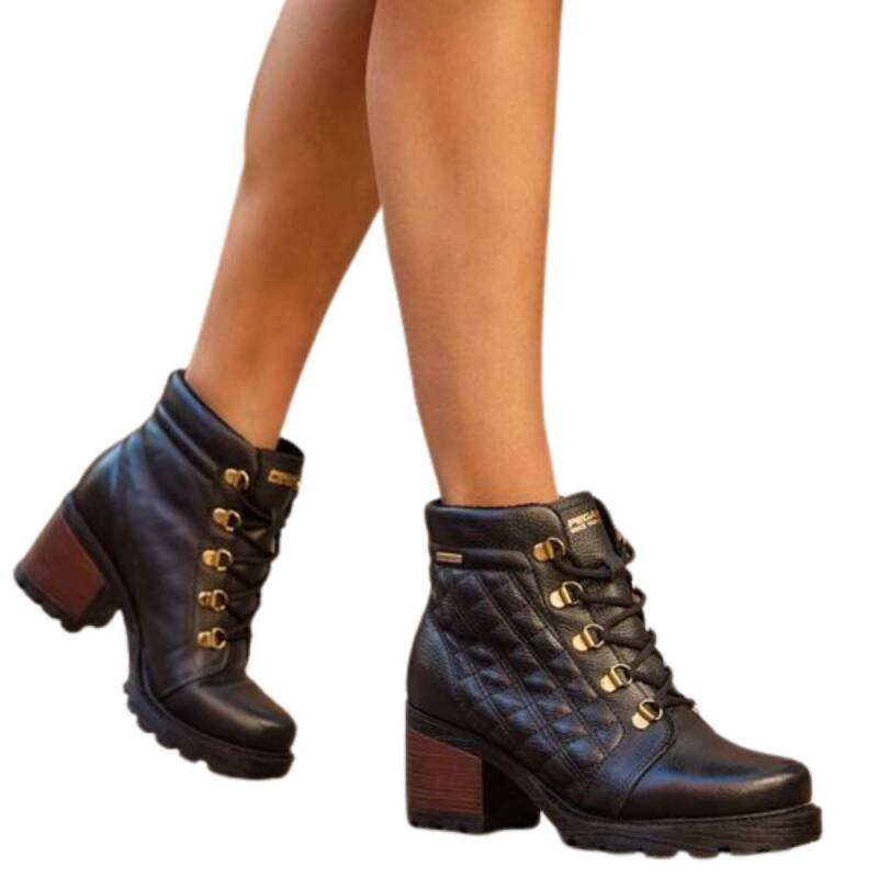 Bota Pegada Coturno - Feminino - Preto Preto 4