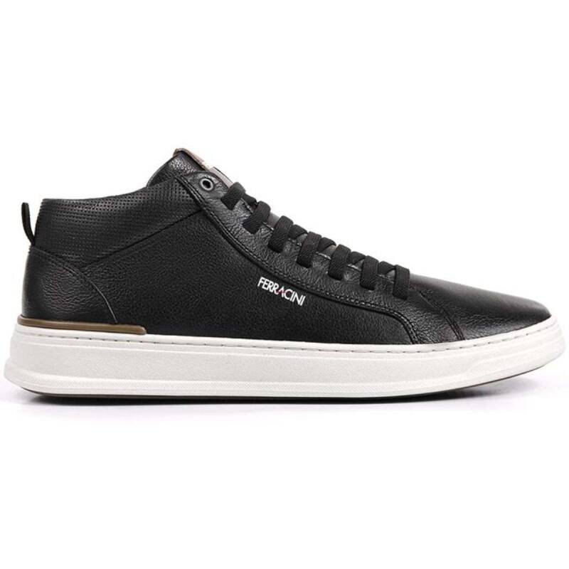 Tenis Ferracini Casual Cano Medio - Masculino - Preto Preto 4