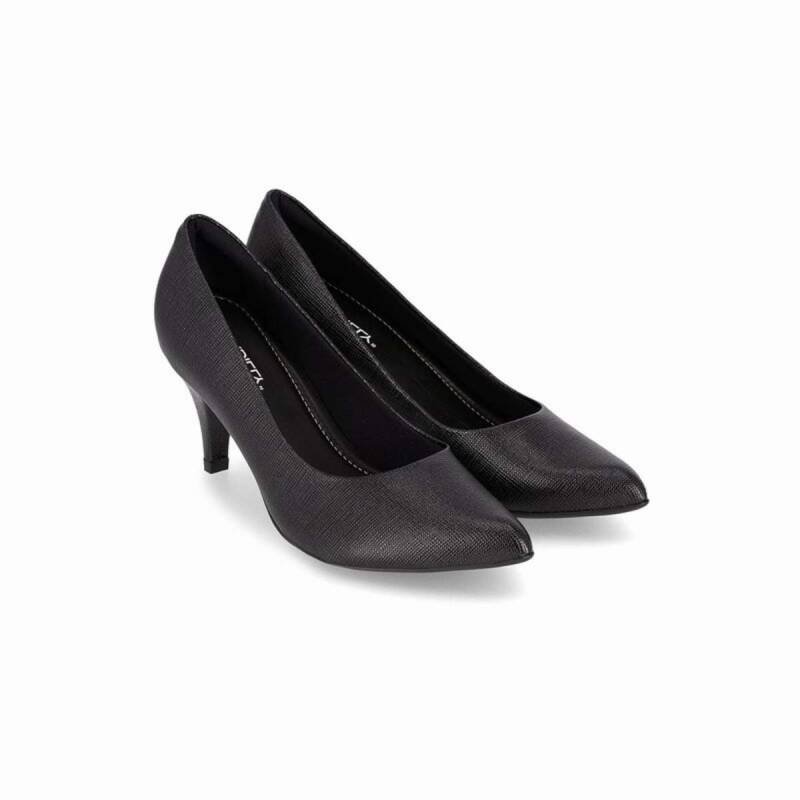 Scarpin Piccadilly Salto Alto - Feminino - Preto Preto 4