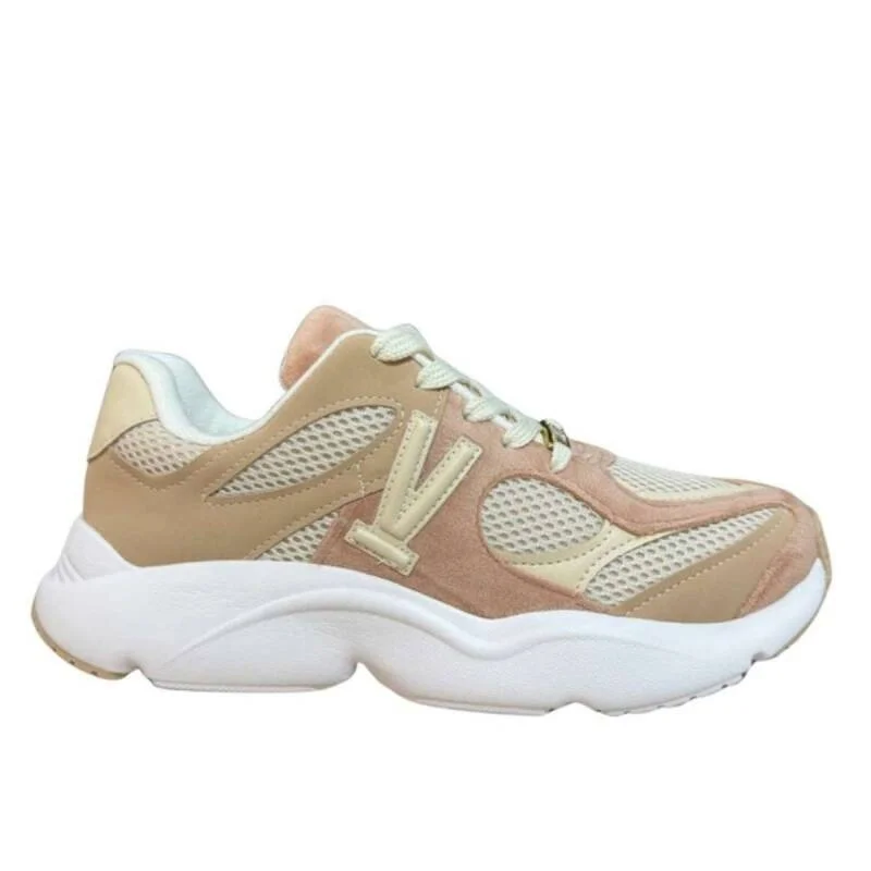 Tenis Vizzano Sneaker Casual - Feminino - Branco off Bege/Rosa 2