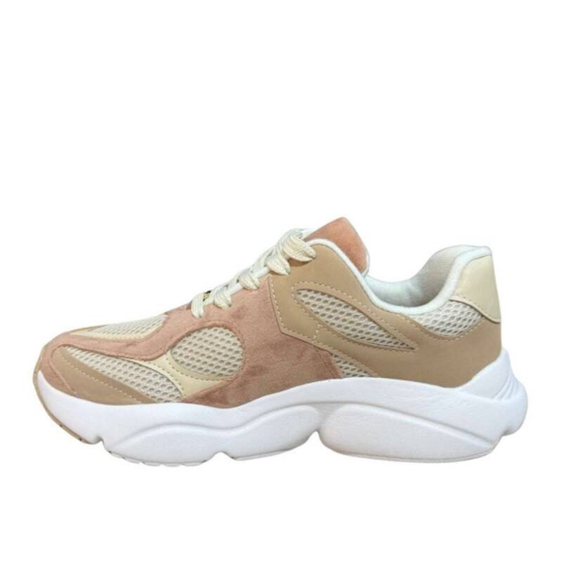 Tenis Vizzano Sneaker Casual - Feminino - Branco off Bege/Rosa 3
