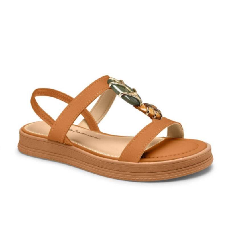 Sandalia Dakota Papete Rives Sand - Feminina - Caramelo