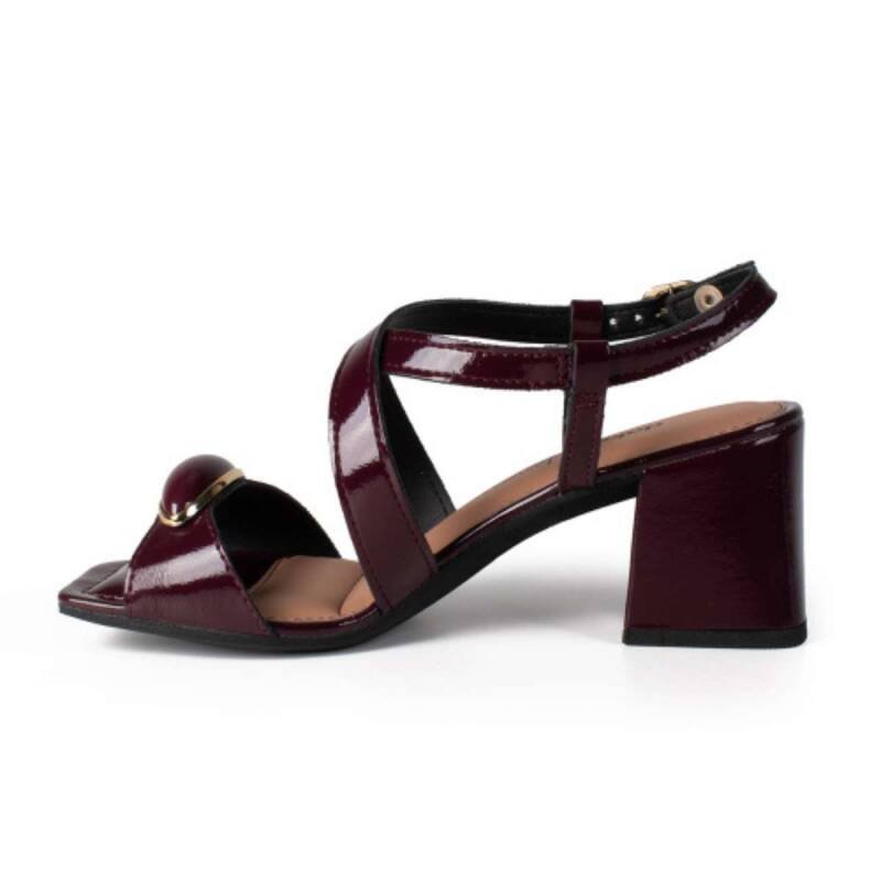 Sandalia Dakota Salto Bloco Cherry - Feminina - Vermelho Vinho 2