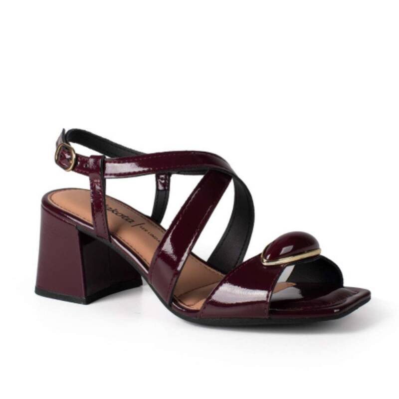 Sandalia Dakota Salto Bloco Cherry - Feminina - Vermelho Vinho 3