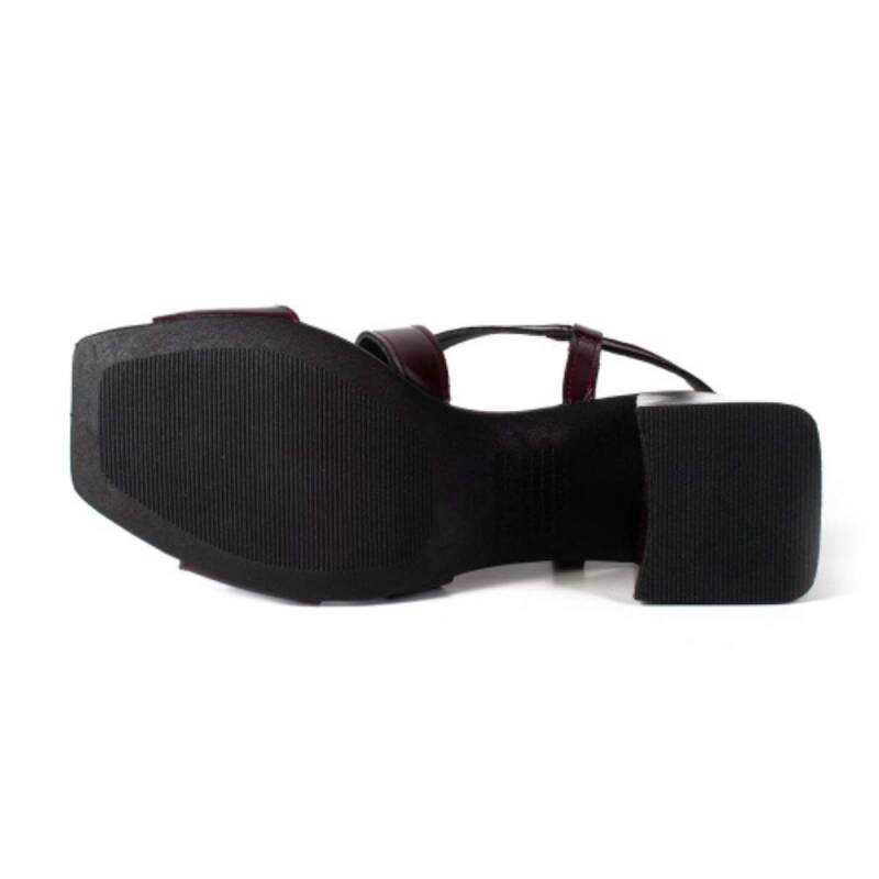 Sandalia Dakota Salto Bloco Cherry - Feminina - Vermelho Vinho 6