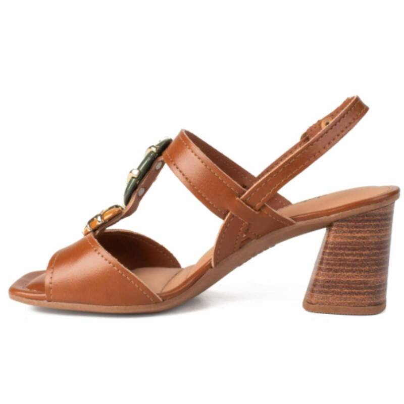 Sandalia Dakota Salto Bloco - Feminina - Caramelo Caramelo 2