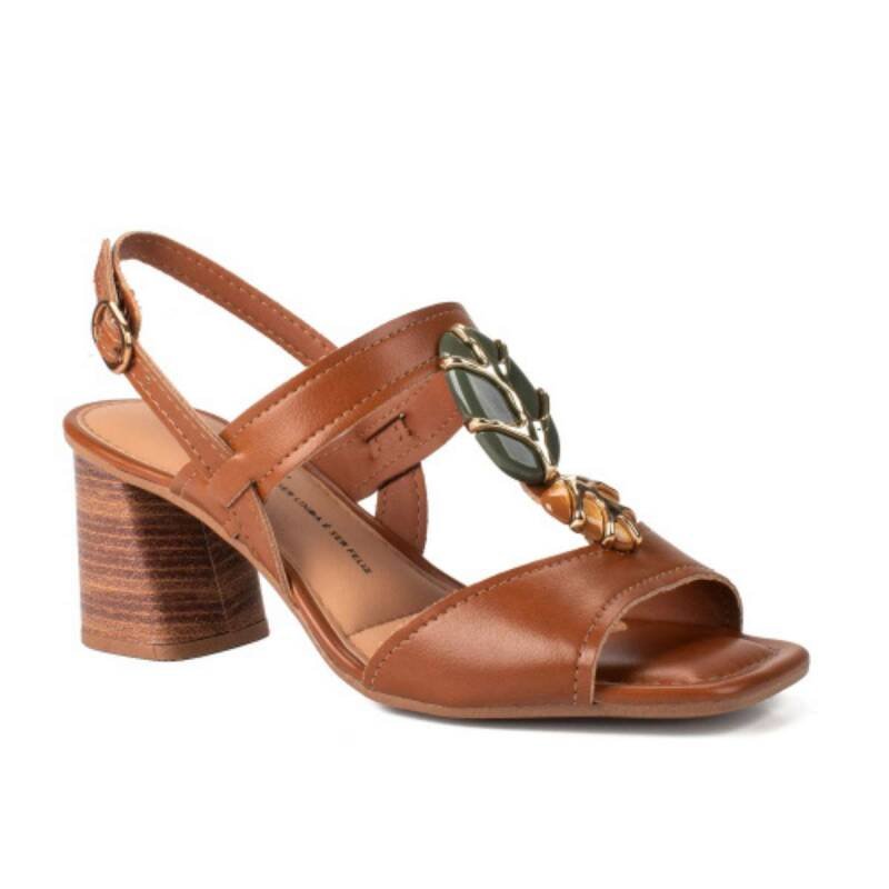 Sandalia Dakota Salto Bloco - Feminina - Caramelo Caramelo 3