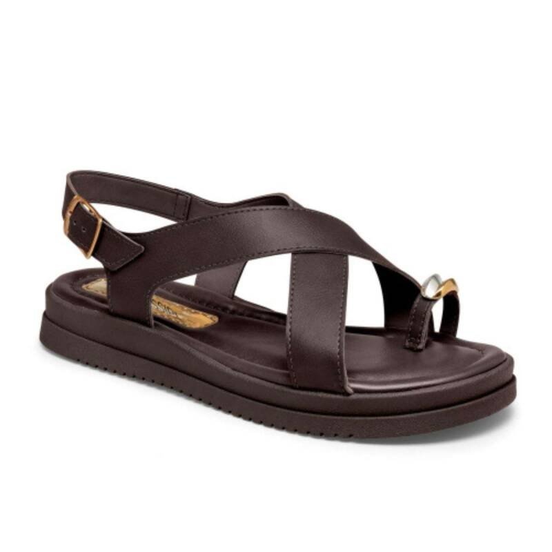Sandalia Mississipi Papete Flatform - Feminina - Marrom