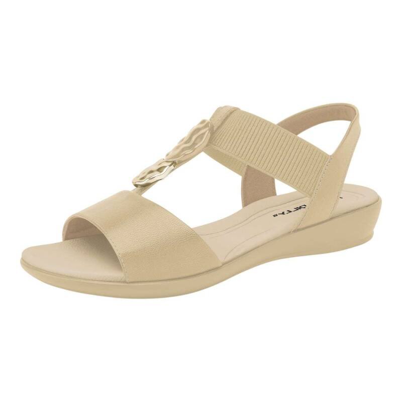 Sandalia Piccadilly Confort - Feminina - Creme Creme 2