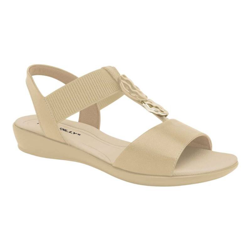 Sandalia Piccadilly Confort - Feminina - Creme