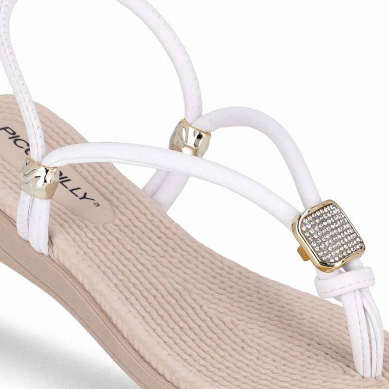 Rasteira Piccadilly Adla - Feminina - Branco Branco 4