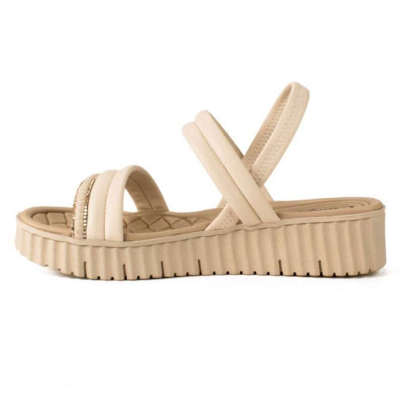 Sandalia Campesi Flatform - Feminina - Creme Creme 2