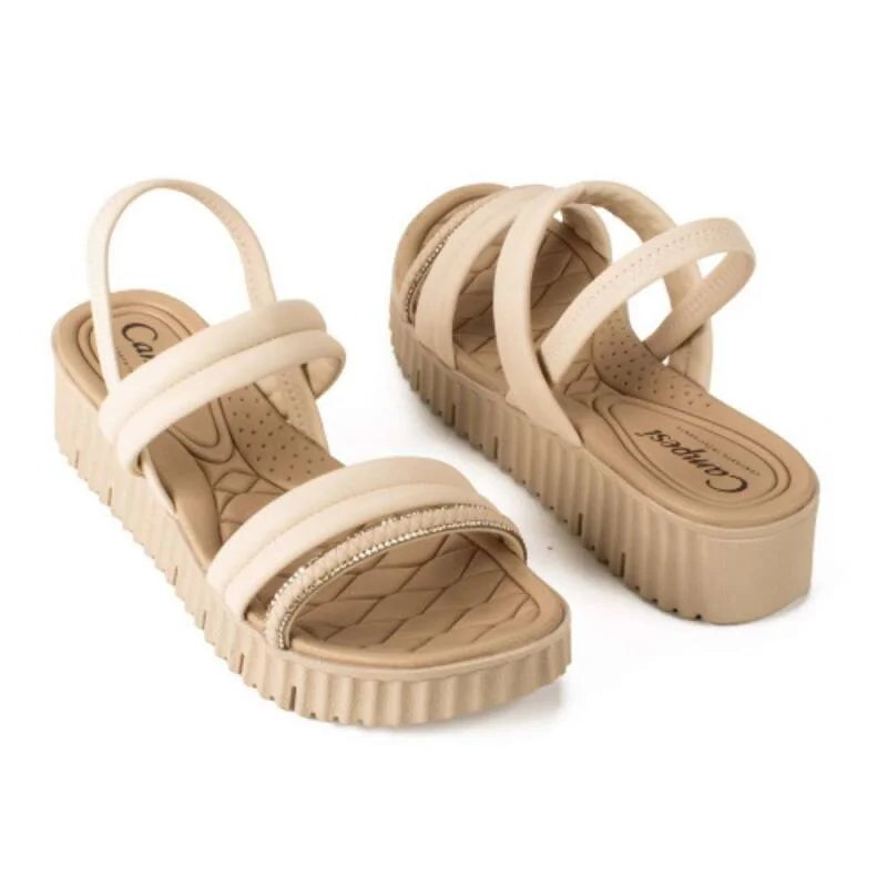 Sandalia Campesi Flatform - Feminina - Creme Creme 3