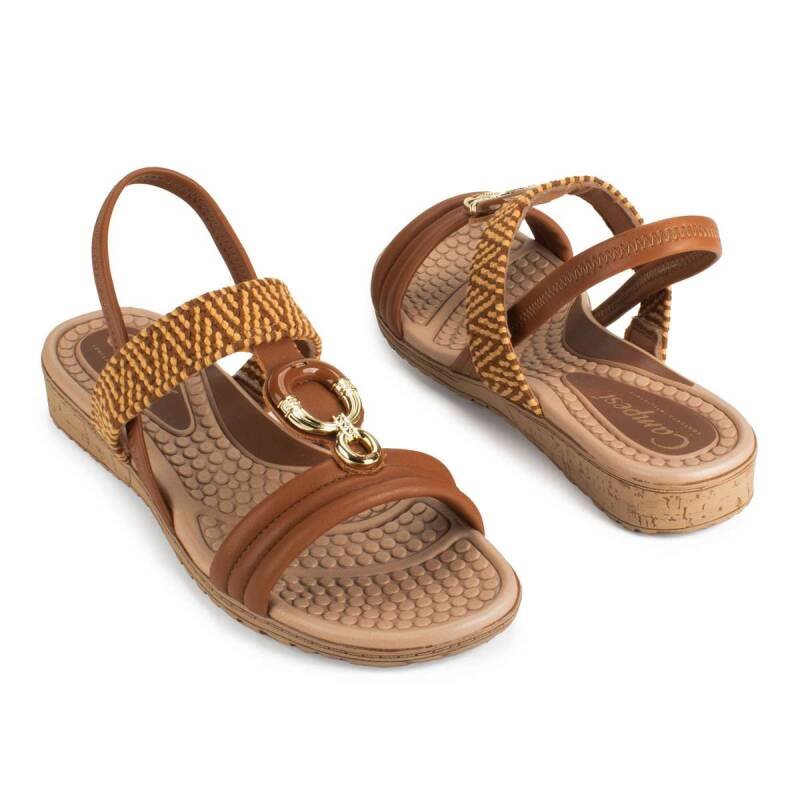Sandalia Campesi Casual - Feminina - Marrom Marrom 3
