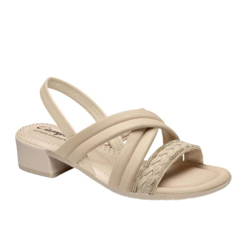 Sandalia Campesi Salto - Feminina - Creme