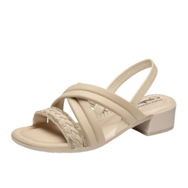 Sandalia Campesi Salto - Feminina - Creme Creme 2