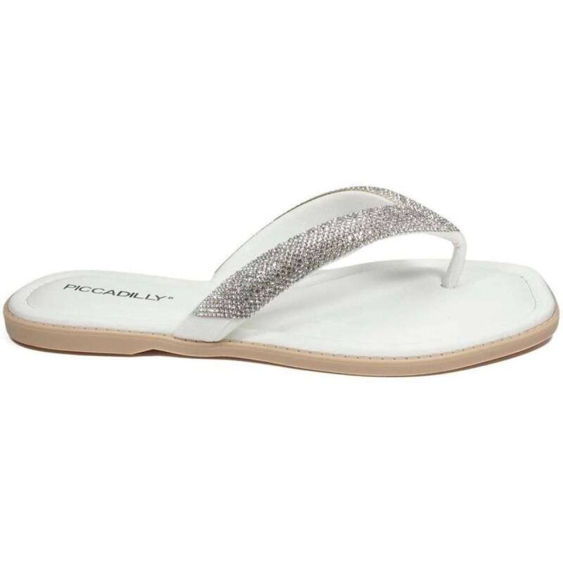 Rasteira Piccadilly Brilho - Feminina - Branco