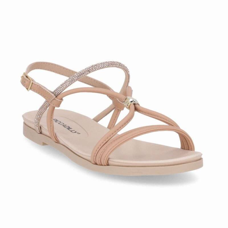 Sandalia Piccadilly Rasteira - Feminina Bege 2