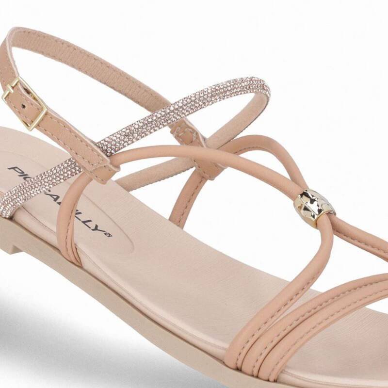 Sandalia Piccadilly Rasteira - Feminina Bege 5