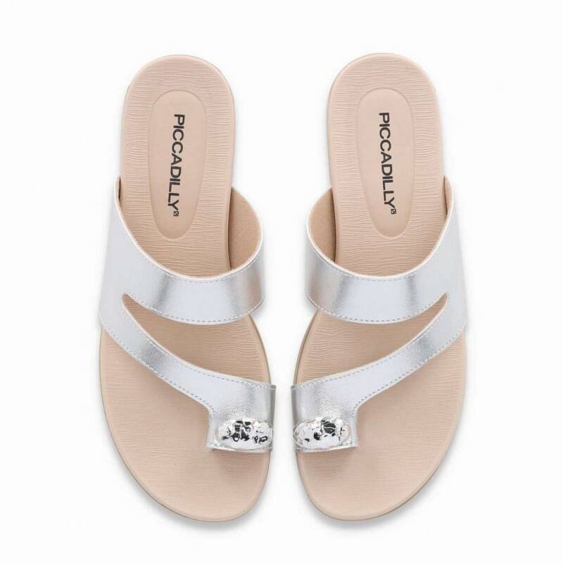 Rasteira Piccadilly Casual - Feminina Prata 3