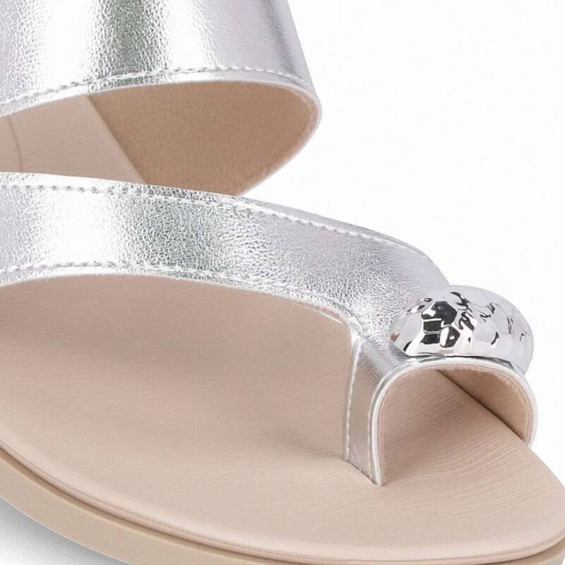 Rasteira Piccadilly Casual - Feminina Prata 4