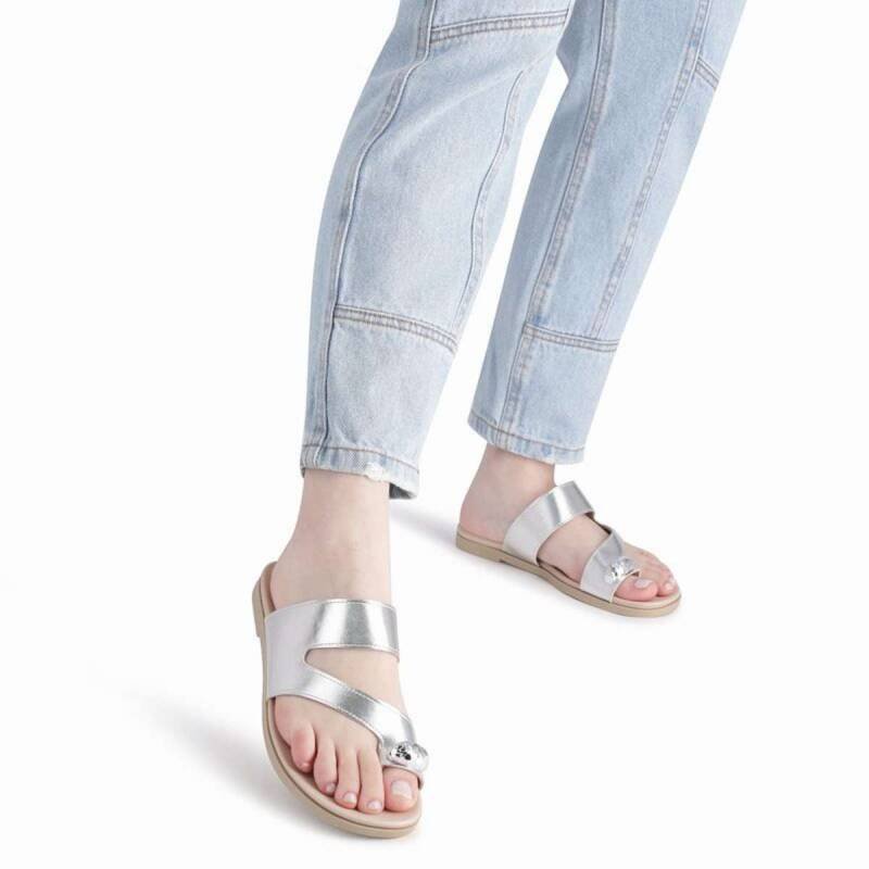 Rasteira Piccadilly Casual - Feminina Prata 5