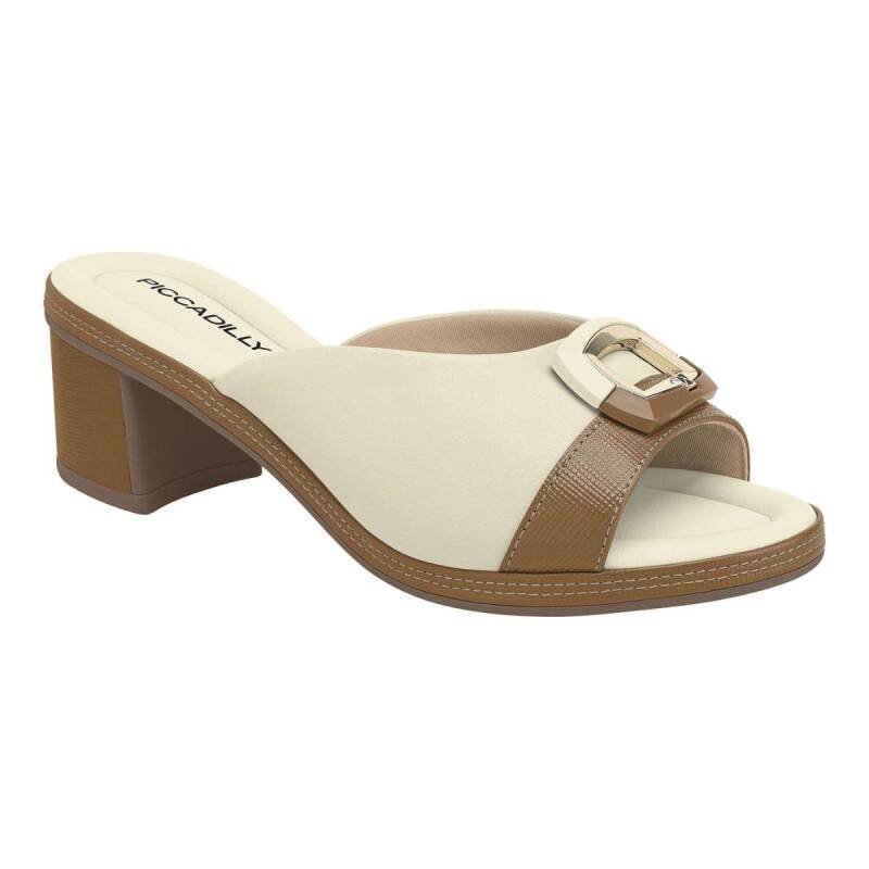 Tamanco Piccadilly Casual - Feminino - Off white