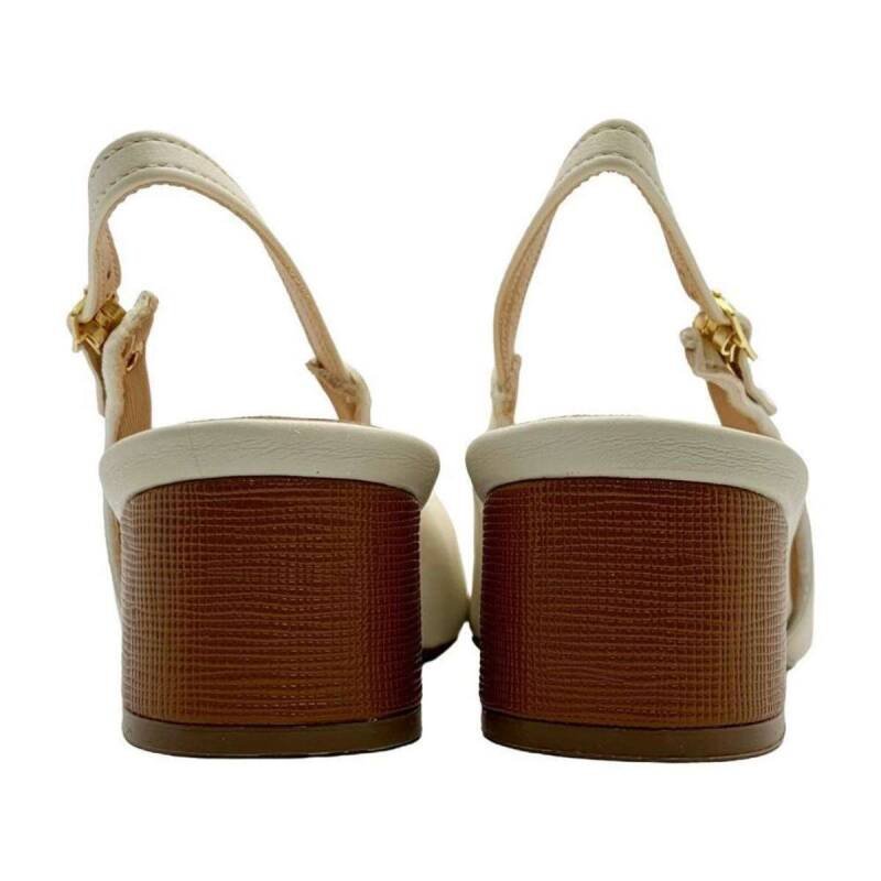 Sapato Piccadilly Sligback - Feminino - Off white Off White 4