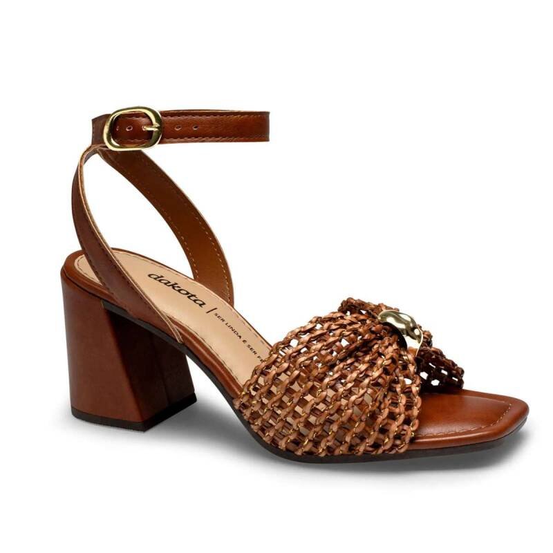 Sandalia Dakota Salto Bloco - Feminina - Marrom