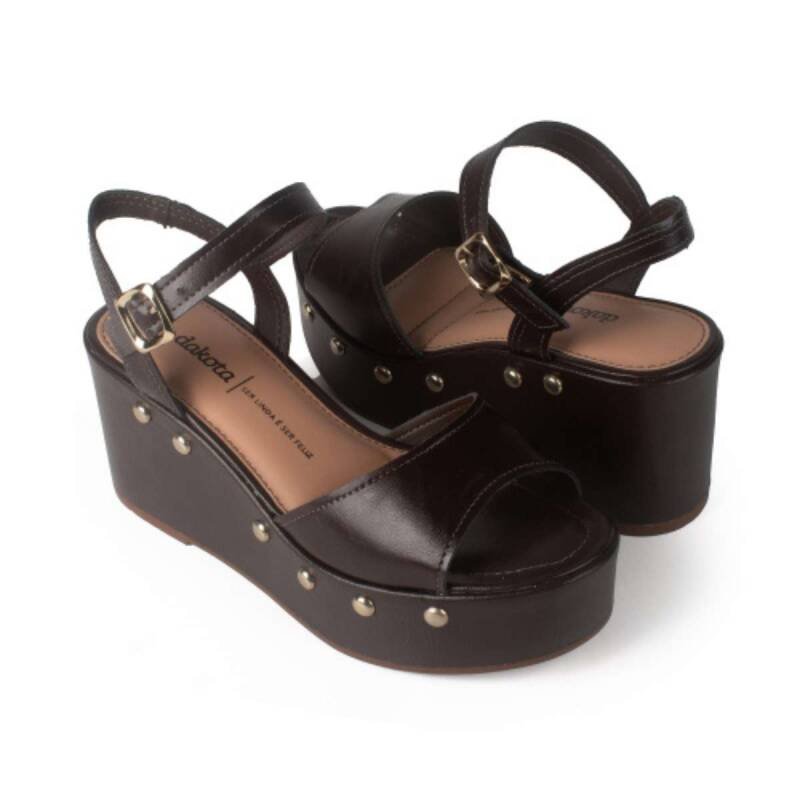 Sandalia Dakota Anabela - Feminina - Marrom Marrom 3