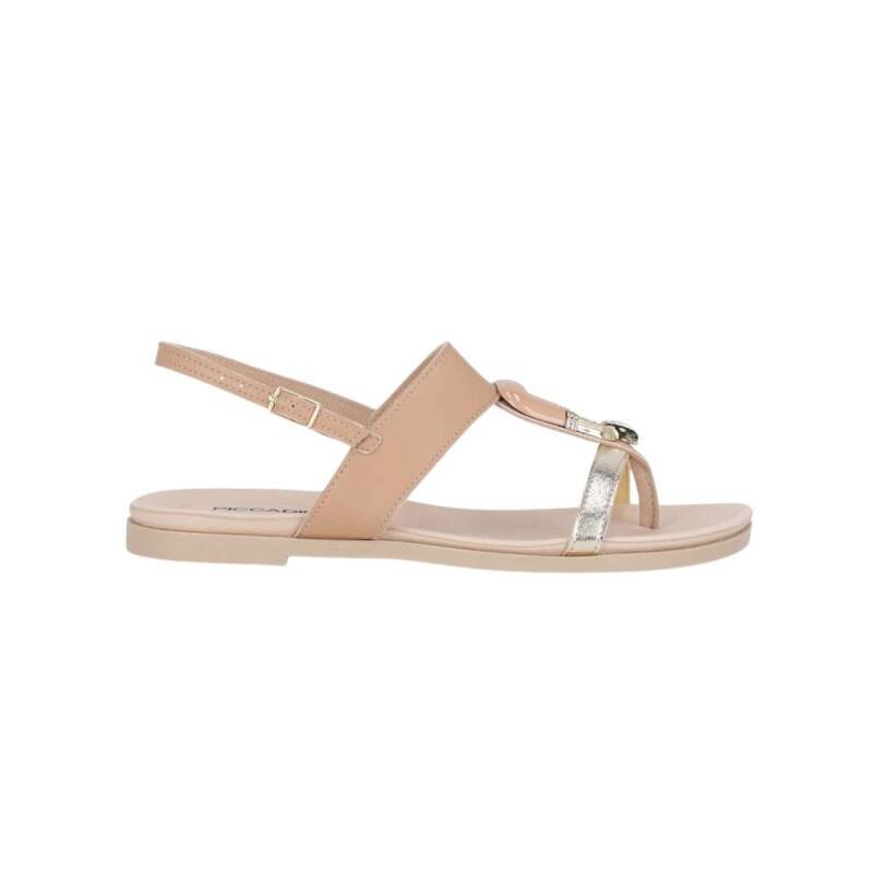 Sandalia Piccadilly Rasteira - Feminina - Branco off Bege 5