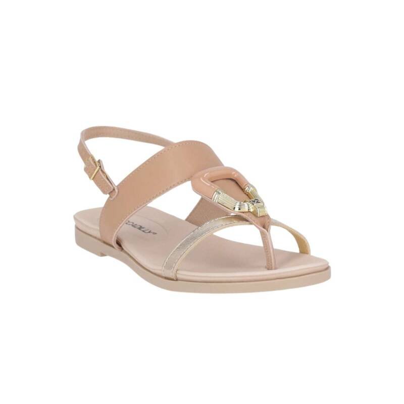 Sandalia Piccadilly Rasteira - Feminina - Branco off Bege 1