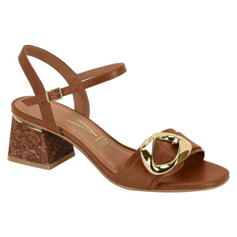 Sandalia Vizzano Salto Bloco - Feminina - Marrom