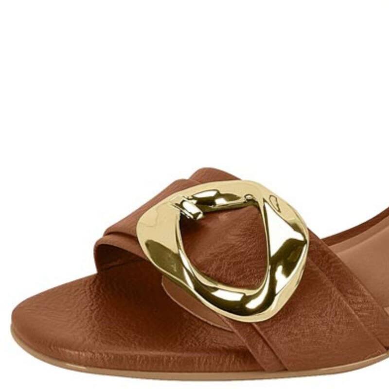 Sandalia Vizzano Salto Bloco - Feminina - Marrom Marrom 3