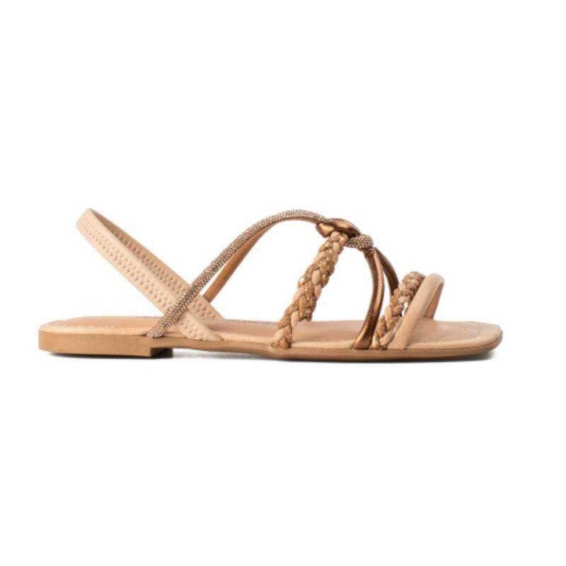 Sandalia Dakota Bravio Rasteira - Feminina - Creme