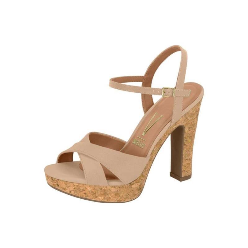 Sandália Vizzano Salto Alto - Feminina Bege 2