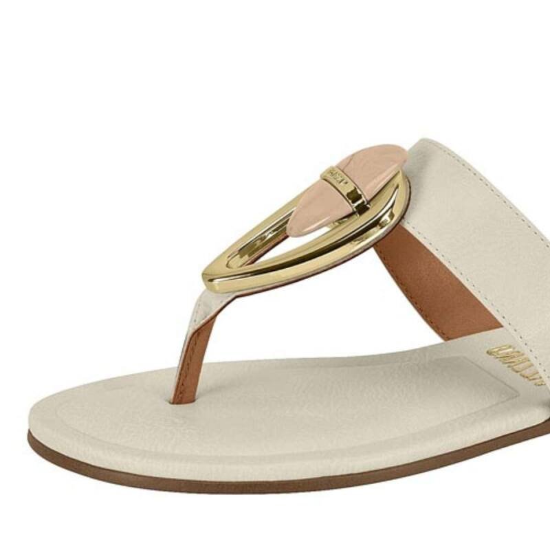 Rasteira Vizzano Casual - Feminina Branco Off 3