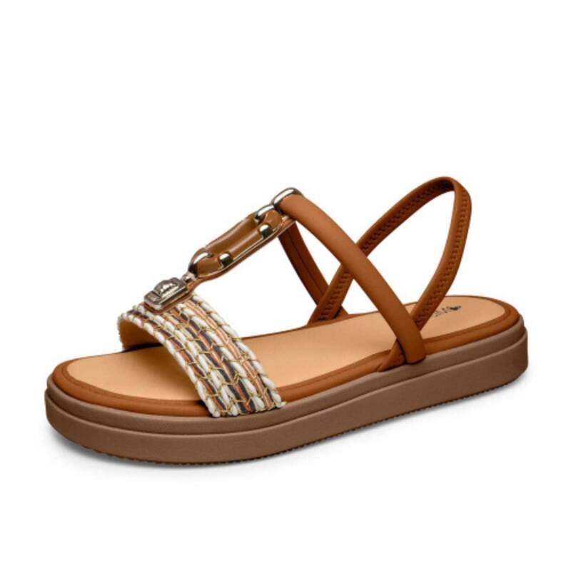 Sandalia Mississipi Tiras - Feminina Caramelo 2