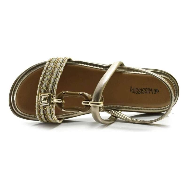 Sandalia Mississipi Tiras - Feminina Dourado 3