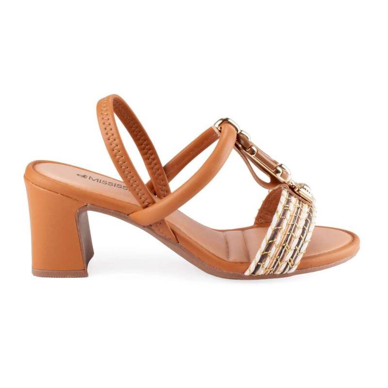 Sandalia Mississipi Salto Bloco - Feminina Marrom 2