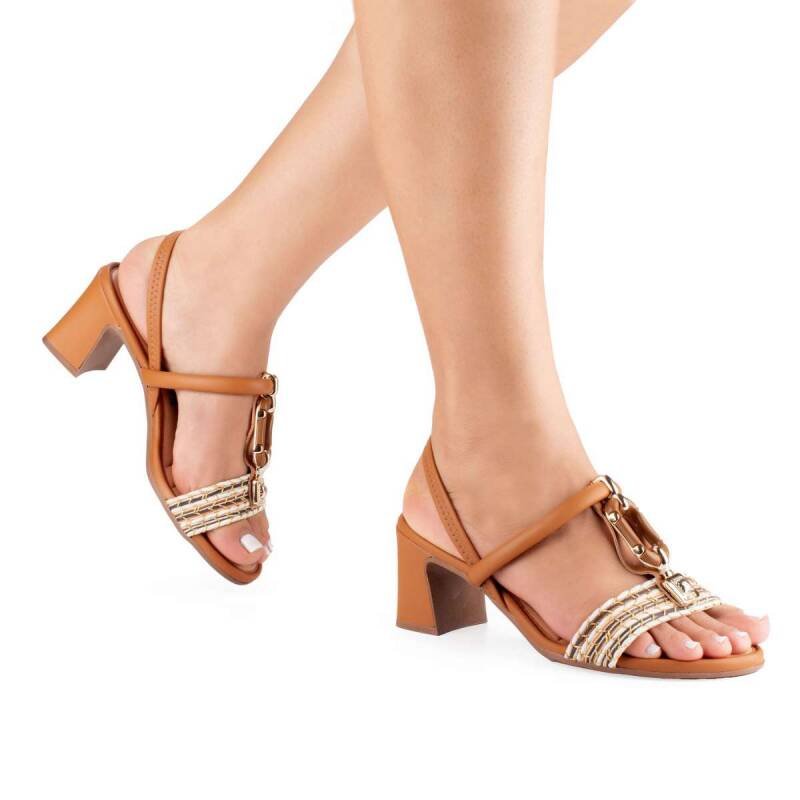 Sandalia Mississipi Salto Bloco - Feminina Marrom 5