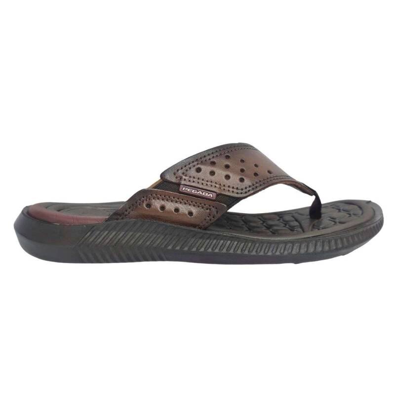 Chinelo Pegada em Couro - Masculino