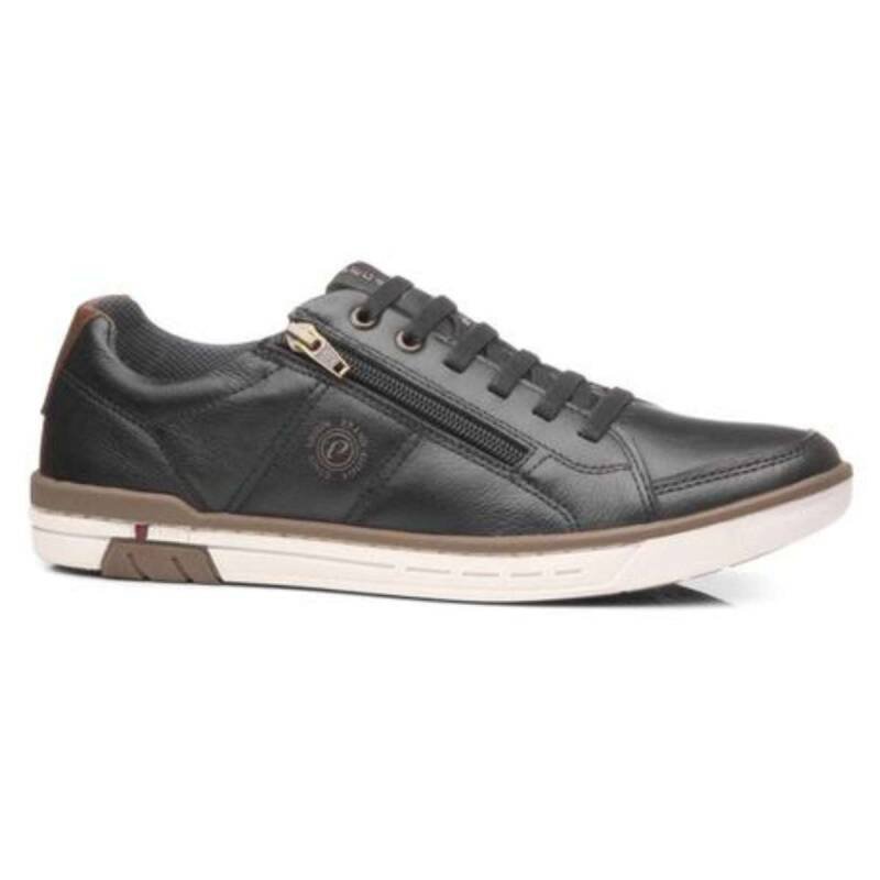 Sapatênis Pegada Casual Stretch Couro - Masculino