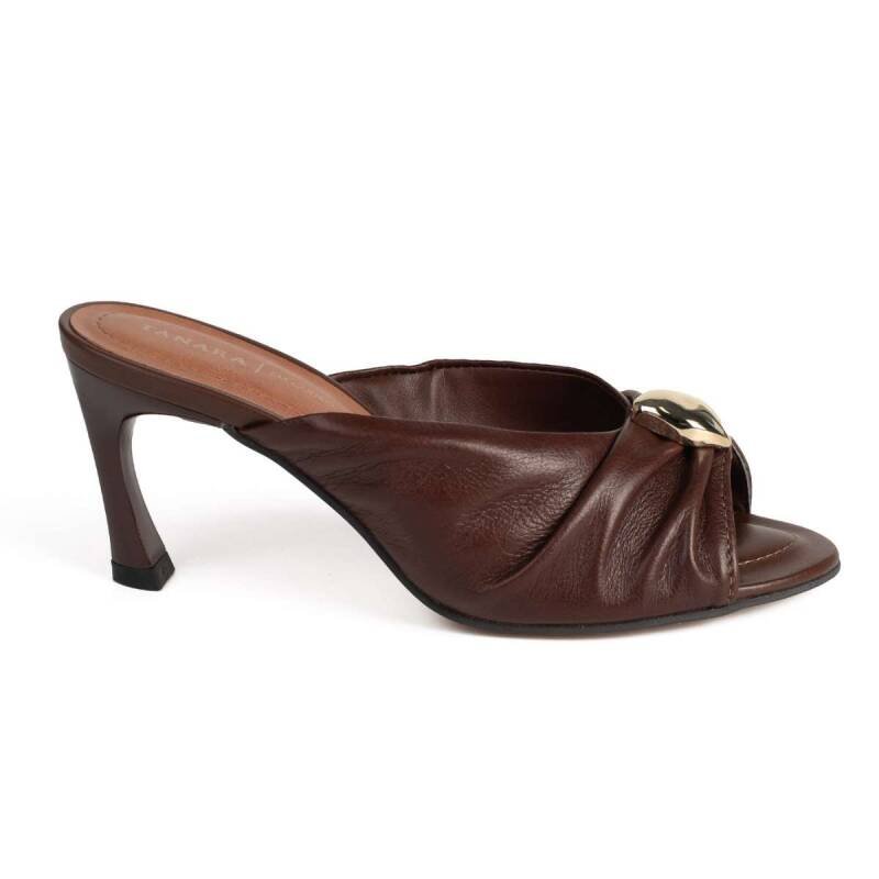 Tamanco Tanara Salto Fino - Feminino - Marrom Marrom 2