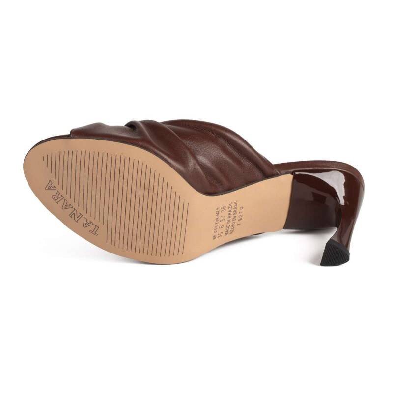Tamanco Tanara Salto Fino - Feminino - Marrom Marrom 8