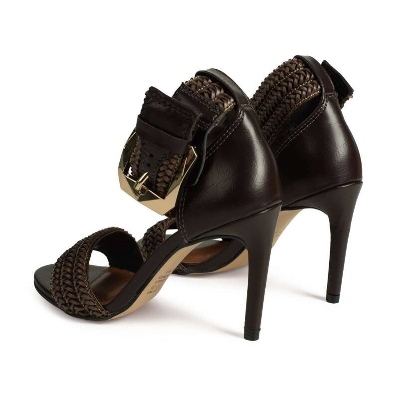 Sandália Tanara Salto Alto - Feminina - Marrom Marrom 4