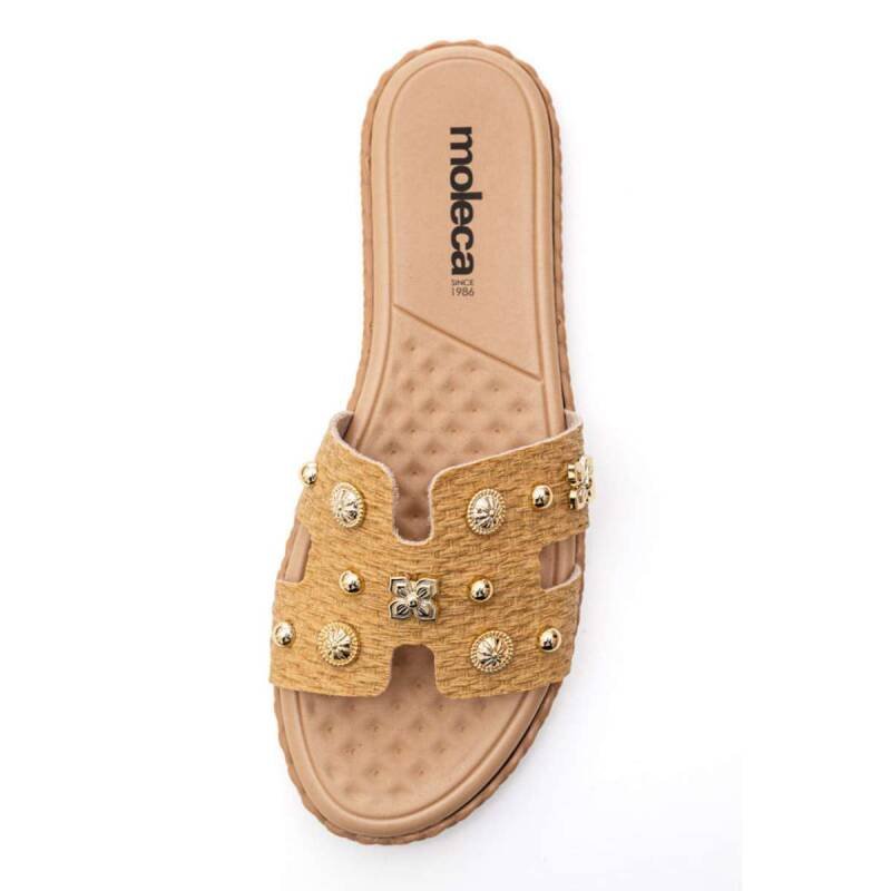 Rasteira Moleca Slide - Feminina - Bege Bege 2