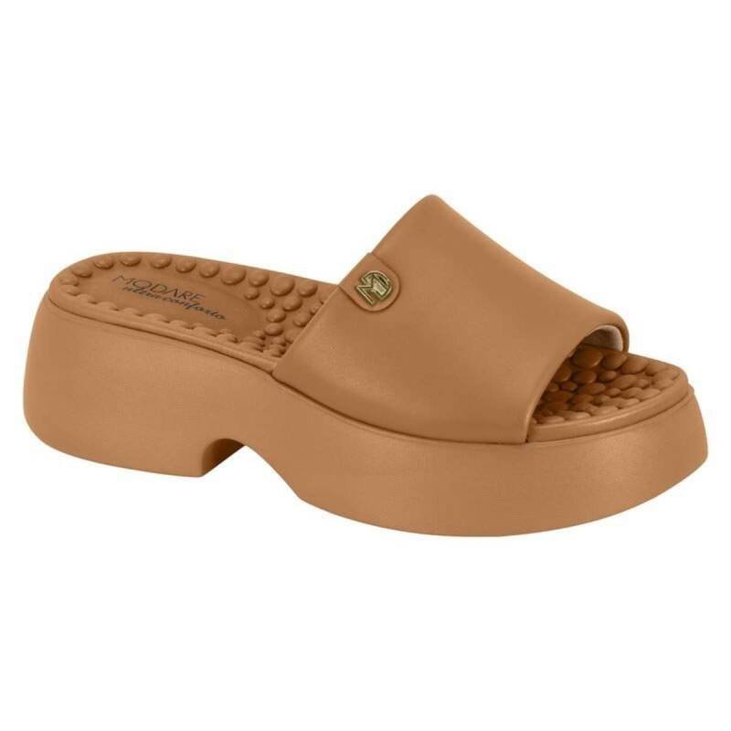 Tamanco Modare Plataforma Conforto - Feminino - Marrom Marrom 1